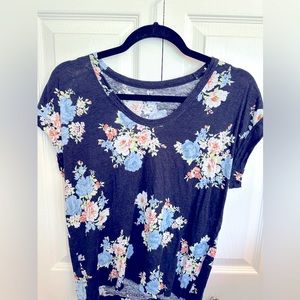 LOFT Blossom linen tee